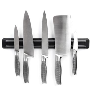 Imagem de Barra Magnética Porta Facas de Cozinha – Organizador de Facas com Imã Forte, Ideal para Ferramentas, Chaves e Tesouras, Armazenamento Prático sem Furo