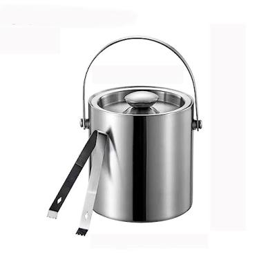 Imagem de Balde de gelo de aço inoxidável barril de cubo de gelo barril de cerveja fria camada dupla grande capacidade isolamento selado barril barril de champanhe comercial barril LCE barril (pequeno)