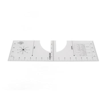 Imagem de Acouto Régua de Camiseta Com Escala Precisa | Ferramenta Leve de Alinhamento de PVC para Fácil Uso Em Prensa Térmica, Sublimação e Serigrafia