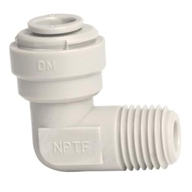 Imagem de Cotovelo macho 1/10.2 cm 3/20.3 cm 1/5.1 cm conector de encaixe rápido POM para filtro de purificador de água de aquário RO sistema de osmose reversa (8 mm - 1l8 BSPM)