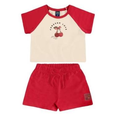 Imagem de Conjunto Cropped Cerejinha e Short Bee Loop-Feminino