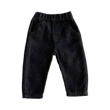 Imagem de Calças Casuais Versáteis De Moda Coreana Para Bebês Unissex, Jeans Par