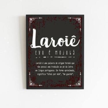 Imagem de Quadro Laroiê Significado 45X34Cm Preta