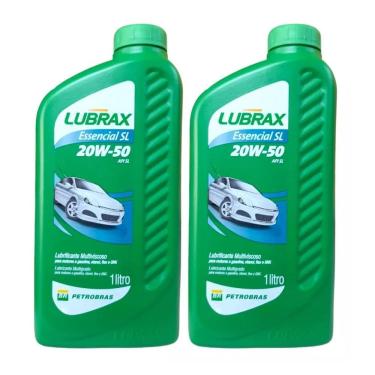 Imagem de 2X Óleo Motor De Carro 20W50 Lubrax Sl Essencial Automotivo