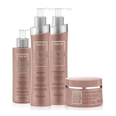 Imagem de Kit Amend Loiros 4 Produtos Luxe Creations Blonde Care Cabelos Ressecados - Shampoo, Condicionador, Máscara E Leave-in - Reconstrução