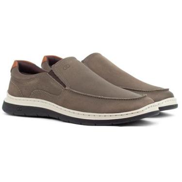 Imagem de Tênis Masculino Slip On Democrata Easy Leave Couro Elástico Confortáve