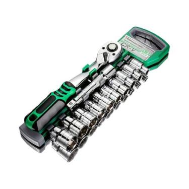 Imagem de Conjunto De Chaves De Soquete Com Catraca De 72 Dentes De 1/4 a 1/2 Po