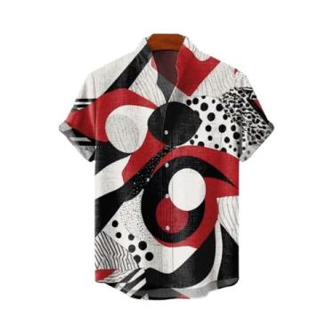 Imagem de Camisa Masculina De Linho De Manga Curta, Estilosa E Confortável, Top 