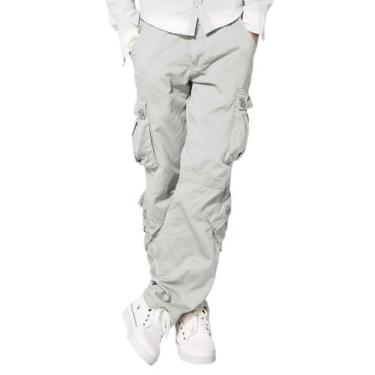 Imagem de Calça Cargo Match Masculina Wild Cinza Claro Tamanho 42