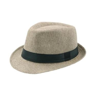 Imagem de Chapéus De Palha Unissex De Verão Com Aba Larga, Cor Sólida, Estilo Ca