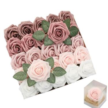 Imagem de Flores artificiais, decorações de festa de flores gradientes | Decoração realista para artesanato em casa centro de mesa arranjo de vaso cerimônia celebração recepção festa