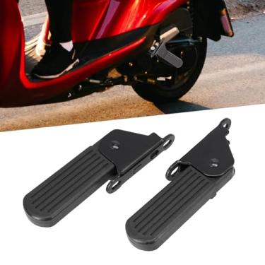 Imagem de 1 par de ciclomotor elétrico pedal frontal scooter pedal dobrável almofada de suporte de perna placa de aço engrossado acessórios ebike