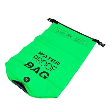 Imagem de Bolsa Mochila Impermeavel Saco Estanque 5 Litros Camping Bag Cor:verde
