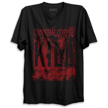 Imagem de Camiseta Preta Banda Cannibal Corpse Kill Death Metal Bomber Rock, M