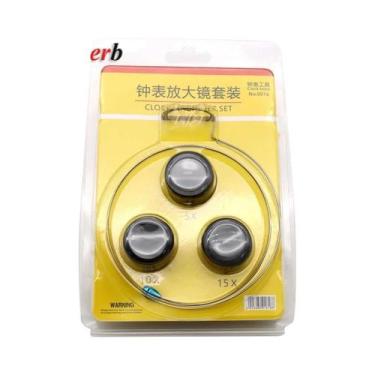 Imagem de Lupa De Relojoeiro 5X 10X 15X, Kit Com 4 Lupas Oculares Para Reparo De