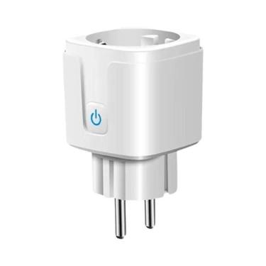Imagem de Tomada Inteligente WiFi 16A 20A Padrão Europeu Com Monitoramento De En