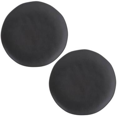 Imagem de Jogo 2 Pratos Rasos Cerâmica 26,5cm Orgânico Preto Matte Por - Porto B