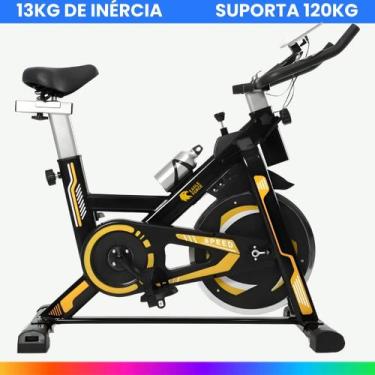 Imagem de Bicicleta Spinning Ergométrica Suporta 120kg Bike Com Roda De Inércia 