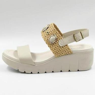 Imagem de Sandália Moleca Anabela Casual com Aplicações Feminina-Feminino