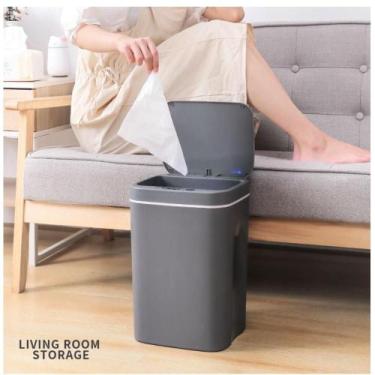 Imagem de Lixeira Automática Inteligente 12L  Sensor de Movimento para Cozinha e