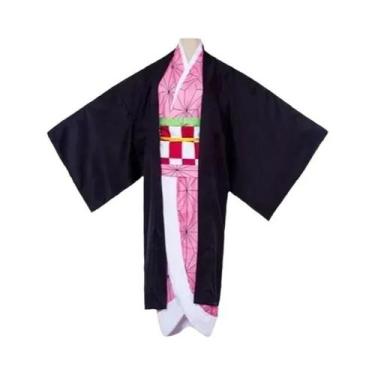 Imagem de Fantasia De Cosplay Kamado Nezuko Do Anime Kimetsu No Yaiba, Kimono, P