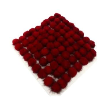 Imagem de Bolas De Pompom De Pele De Mink 25mm 30mm 40mm Para Costurar Em Chavei