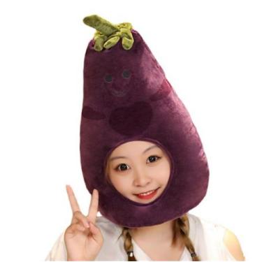Imagem de Chapéu de pelúcia, berinjela, chapéu, brinquedo para festas e Hallowee