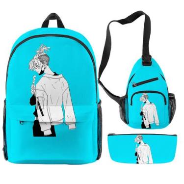 Imagem de Conjunto de mochilas Tokyo School 3D Print para crianças com bolsa de 