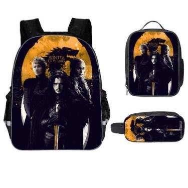 Imagem de Conjunto de mochilas Games of Thrones Jons Snows Anime School 3 unidad