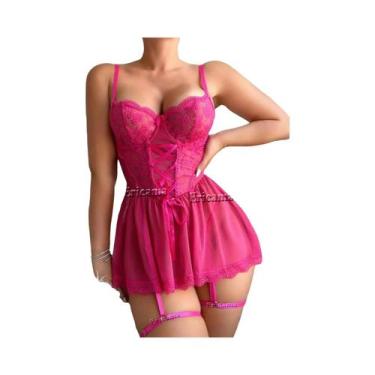 Imagem de Conjunto De Sutiã E Calcinha De Renda Sexy Transparente, Lingerie Luxu