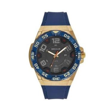 Imagem de Relógio Seculus Masculino Dourado Azul 44233gpsvlu2-Masculino