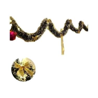Imagem de Guirlanda De Natal LED De 2m, Artificial, DIY, Metalizada, Para Pendur