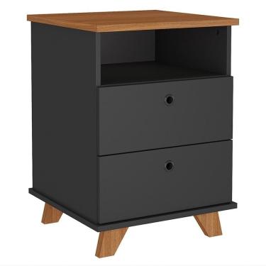 Imagem de Gaveteiro Para Escritório 2 Gavetas May A06 Freijó-preto - Mpozenato