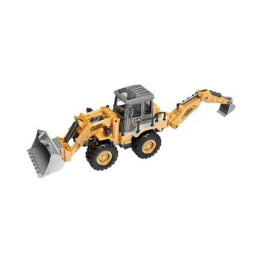 Imagem de Brinquedos De Construção Para Meninos 2 Em 1: Escavadeira E Bulldozer 