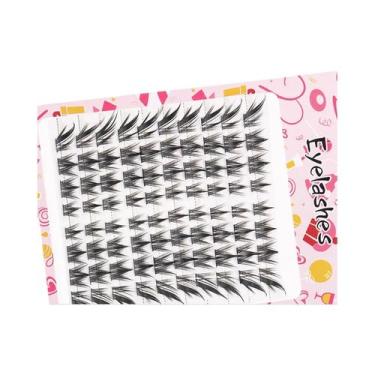 Imagem de Cílios Postiços Naturais Grossos Estilo Raposa E Cão, 100 Peças, Cacho