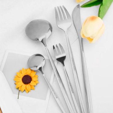 Imagem de Jogo De Talheres P Aparelho De Jantar Faqueiro Inox Prata ou Dourado 2