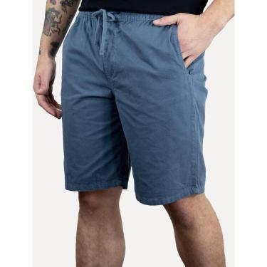 Imagem de Bermuda Dudalina Masculina Sarja Elástico Algodão Azul Escuro-Masculino