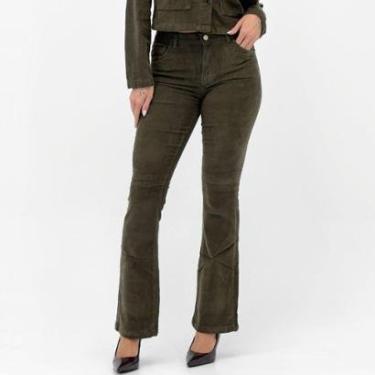 Imagem de Calça Young Style Boot Cut em Veludo Cotelê Feminina-Feminino
