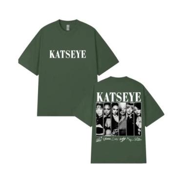 Imagem de Camisetas Gráficas Katseye De Estilo Coreano Vintage Oversized, Moda K