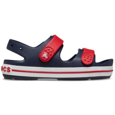 Imagem de Sandália crocs crocband cruiser sandal k navy/varsity red-Unissex