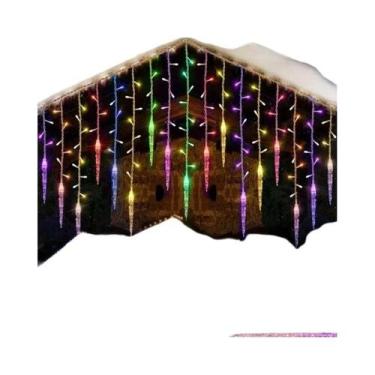 Imagem de Guirlanda De Natal Externa Com Luzes LED Em Forma De Cascata Para Deco