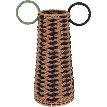 Imagem de VASO DECORATIVO ENFEITE PLANTA FIBRA 34x36x36cm BEGE