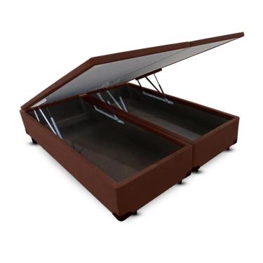 Imagem de Cama Box Casal King Size Baú 193cm X 203cm Bipartida