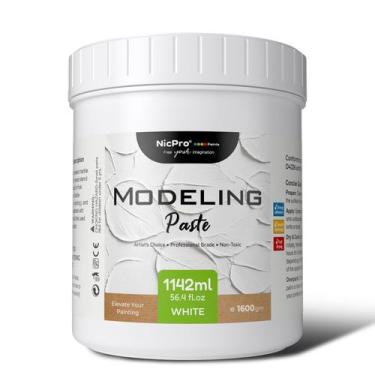 Imagem de Pasta Modeladora Nicpro Acrílica Texturizada Branca 1142 ml
