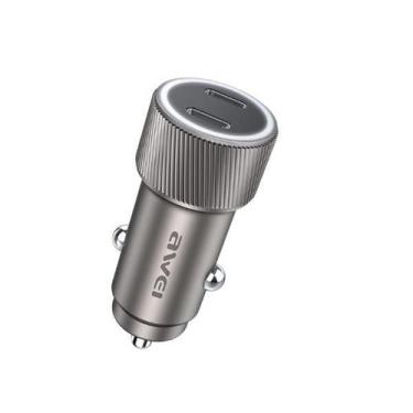 Imagem de Carregador Veicular Awei C858 33W USBC com Proteção Inteligente Marrom