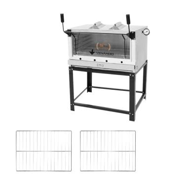 Imagem de Forno Gás Industrial Infravermelho Refratária Roma Inox 90 Firiv90 + 2 Grades Extras -...
