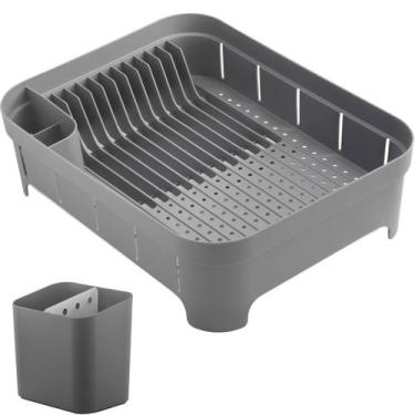 Imagem de Kit Escorredor De Louça Prato Talheres Utensílios De Cozinha