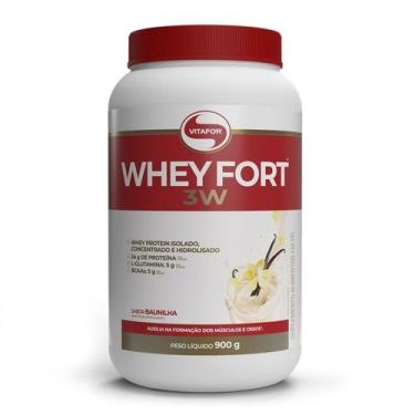Imagem de Whey Fort 3W (900g) - Sabor: Baunilha - VitaFor, Baunilha, 900g