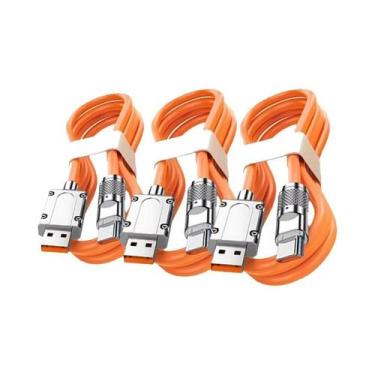 Imagem de Cabo De Silicone Líquido Tipo-C De Carregamento Super Rápido 120W, 3 P