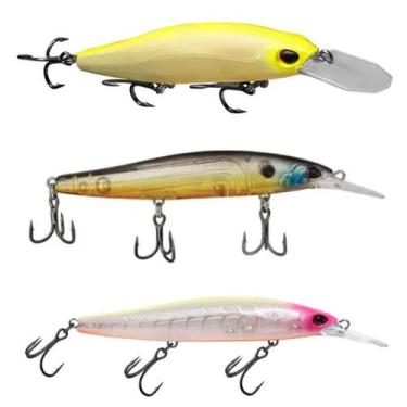 Imagem de Kit 3 Iscas Artificiais Marine Sports Invader MR 110 11cm 17g Floating